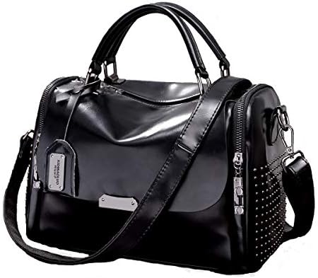 Modesty 2018 Women Rivet Handbag, Soft PU leather Crossbody bag, Totes Satchel Shoulder Boston Bag, Purse Handbag Messenger Bag