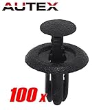 AUTEX 100pcs Fender Liner Fastener Rivet Push Clips Retainer Replacement for Mazda 323 626 929 CX-5 CX-7 CX-9/Mazda2/Mazda3/Mazda5/Mazda6/Miata Millenia MPV MX-3 MX-5 Miata MX-6 Protege RX-7 RX-8