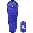 Wakeman Sleeping-Bags Mummy Sleeping Bag - Water-Resistant Adult Cold Weather Sleeping Bag Rated to 10°F - Drawstring Hood