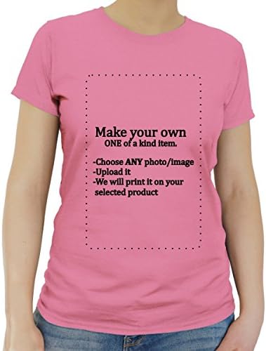 Custom made Personalized Womens t-shirt with picture of your choosing Medium Azelia