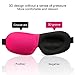 KEKU 3D Memory Foam Eye Masks (2 Pack), Breathable Eye Shades Night Blinder - Adjustable Velcro Tape - Ideal for Travel, Rest, Shift Work, Relieve Fatigue - Come with A Velvet Pouch