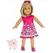 4pc Pink Flower Dress Doll Outfit w Piglet Plush - 18