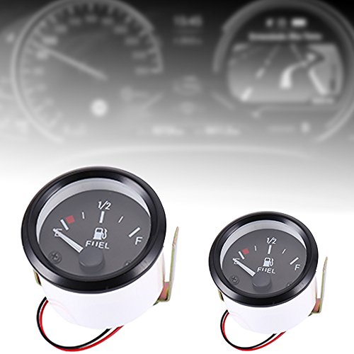WarmCare 2'' 52mm Digital LED Fuel Level Gauge Meter With Fuel Sensor E-1/2-F Pointer Electric Universal Car Pointer Meter