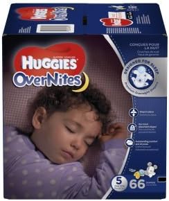 Branded HUGGIES OverNites Diapers, Size 5, 66 Diapers , Weight 27lbs - Branded Diapers with fast delivery (Soft and Comfortable for Babies)