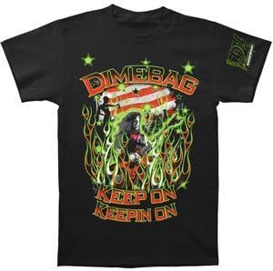 Dimebag Darrell Men's Flags And Stars T-shirt Medium Black