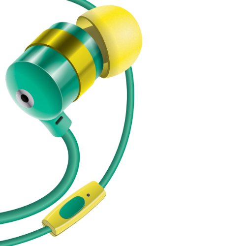 Gogroove green earbuds in-ear headphones with deep bass and inter…