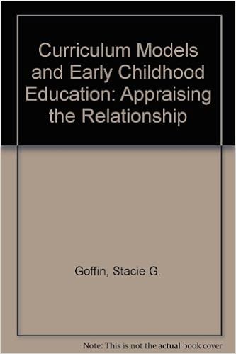 Curriculum Models And Early Childhood Education Appraising The Relationship 1 5 1994 Stacie G Goffin 0781349442460 Amazon Com Books