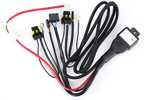 Universal 35W 12V Xenon Headlight Wiring Harness Hi/Lo HID Battery Relay Wire Controllor Harness Cable for Car Auto Headlamp