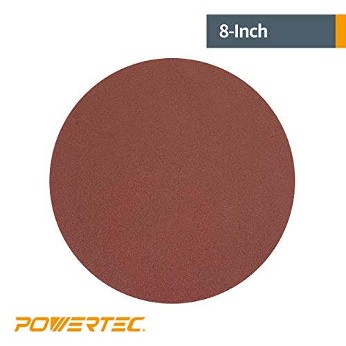 POWERTEC 110570 8Inch PSA 240 Grit Aluminum Oxide Adhesive Sanding