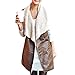 HighFS Women Outerwear Faux Fur Vest Long Gilet Jacket Brown