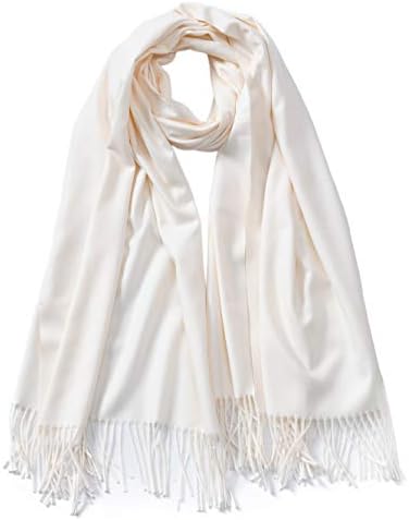 Large Soft Cashmere Silky Pashmina Solid Shawl Wrap Scarf for Women