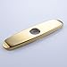 KES Stainless Steel 9.6-Inch Bathroom Kitchen Sink Faucet Hole Cover Deck Plate Escutcheon, Titanium Gold, PEP1-4