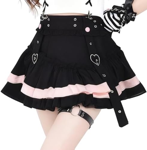 Amazon.com: RILGOU Kawaii Y2K Gothic Clothes Casual Ribbon Zipper