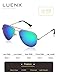 LUENX Aviator Sunglasses Polarized Men with Accessories Metal Frame UV400 60MM (Green Blue -1, 60)