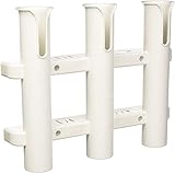 Sea Dog 325038-1 Three Pole Side-Mount Rod Holder, White