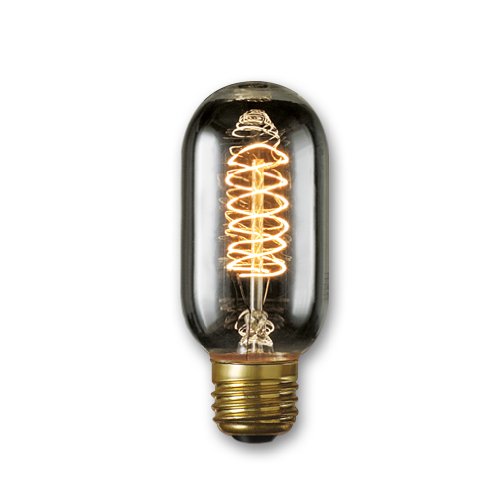 Bulbrite NOS40T14/SMK 40-Watt Nostalgic Edison T14 Bulb, Vintage Spiral Filament, Medium Base, Smoke