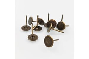 100-Pack Heavy Duty Alloy Thumb Tacks - Rust-Resistant Flat Head Push Pins for Upholstery, Wood & Fabric - Decorative Nails f