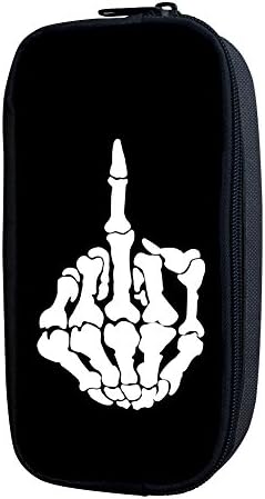 Skull Pencil Porch Monster Zipper Pen Holder Simple Painting Bag