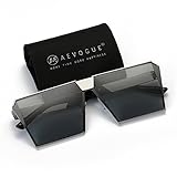 AEVOGUE Sunglasses For Men Square Oversized Metal Frame Brand Designer AE0436