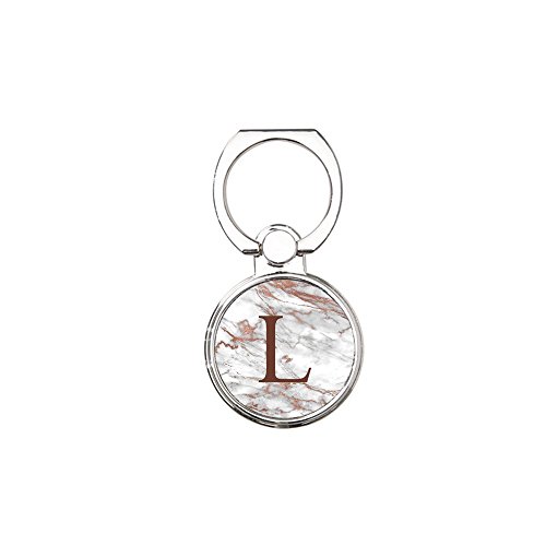Monogrammed phone stand, Universal ring grip holder, Smartphone, Cell phone holder, Letter "L"