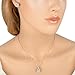 EleQueen 925 Sterling Silver Cubic Zirconia Bridal Pendant Necklace Earrings Jewlery Set Clear