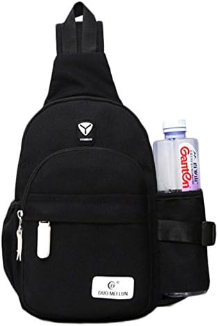 Women Korean Style Crossbody Bag Casual Daily Chest Pack Shoulder Bag Sling Bag size One Size (Black)