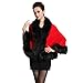 Caracilia Women Luxury Bridal Faux Fur Shawl Wraps Cloak Coat Sweater Cape