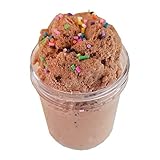 Cookie Dough Scented Slime 4 oz Cloud Slime Handmade w/Fake Sprinkles & Activator Package Party Favor For Girls/Boys Add Ins Accessories Homemade Instant Snow Non Toxic Toys For Kids