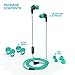 JLab JBuds Pro Signature Earbuds, Titanium 10mm Drivers, Music Controls, Universal Mic, Custom Fit with Cush Fins, Teal
