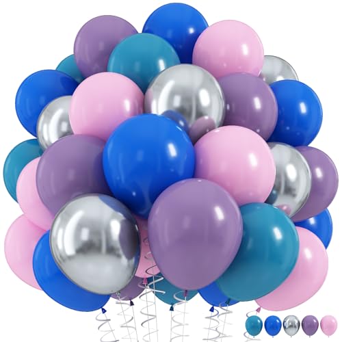 Blue Silver Purple Pink