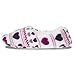 Zegee Womens Fuzzy Indoor Soft Sock Slippers Non-Slip Sole Cozy Warm Slip-on House Bedroom Slippers (L 9-10, Hearts)