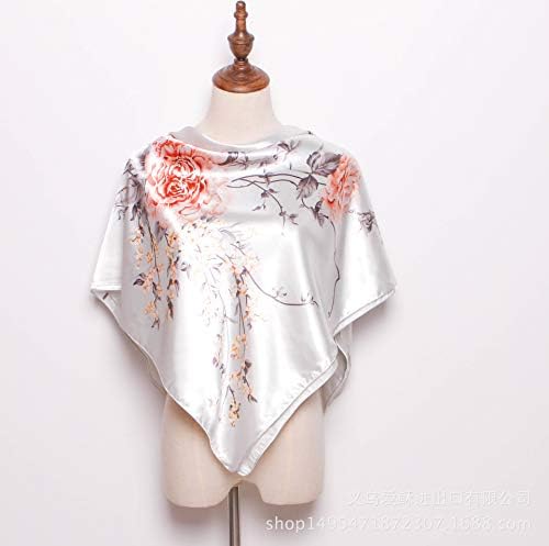 SAFZES Women Scarf Scarves 90cm printed silk satin scarves square Blanket Cape Wrap Shawl Stole,
