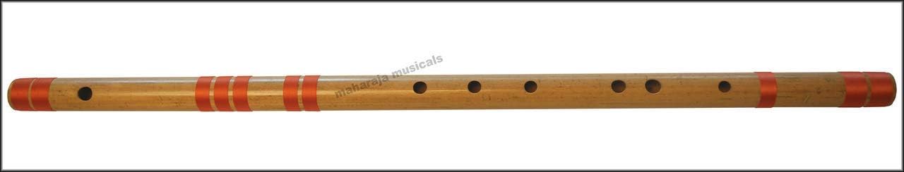 Bansuri Indian Flute, Musicals, Scale D Natural Bass 33.5 Inches, Concert Quality Hindustani Bansuri, Includes Nylon Pipe Bag, Correctly Tuned, Indian Bamboo Flute (PDI-CFC)