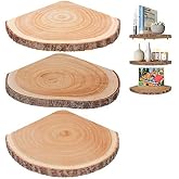 Corner Floating Shelves 3Pcs Wood Corner Shelf Rustic Wall Corner Shelf | Nature Corner Shelves for Decor/Storage/Kitchen/ Bedroom/Office/Living Room