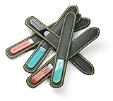 Original GERmanikure genuine crystal file in leather case, 3mm thick
