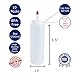 kelkaa 8oz HDPE Plastic Squeeze Bottles with Wide Mouth Opening, Red Tip Yorker Caps with 0.030 Orifice for Condiments and Any Thick Liquids Products, Refillable Empty Bottles (Pack of 10)