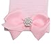 WILLTOO Newborn Lovely Soft Cute Hat Bow Baby Girl Hospital Beanie Hat (F)