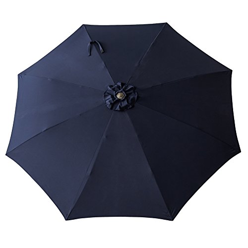 FLAME&SHADE 11 ft Outdoor Patio Umbrella with Tilt Navy Blue Pricepulse