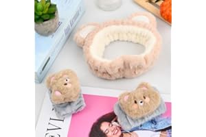 3 Piece Spa Face Headband Wrist Wash Bands Set, Face Wash Bracelets Elastic Makeup Hair Band Elastic Cosmetic Skincare Makeup