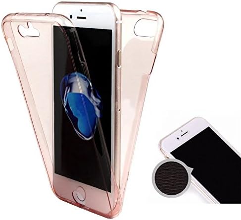 TheTransporter Slim 360 degree Protective Front and Back Full Coverage TPU Silicone Gel Case Cover For Apple iPhone 6 6s (Rose Gold)