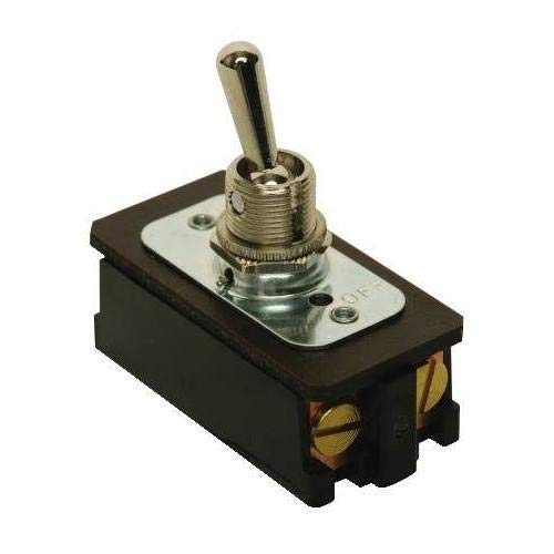 Carling Technologies EK204-73 Toggle Switch, Dpst, 20A, 250V Pack of 1, Black/Silver