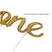 Haperlare Handmade Baby 1st First Birthday Cake Topper Gold One Cake Topper Double Sided Gold Glitter One Birthday Cake Topper First Birthday Cake Decorations