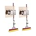 Guzack 2 Pack Broom Mop Holder,Self Adhesive Broom Gripper Holds with Spring Clip Reusable No Drilling Super Anti-Slip Wall Mounted Storage Tool Rack Storage Organization (Holds Up to 11 Pounds)