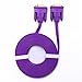DTECH Ultra Slim Flat 10ft VGA to VGA Cable Male to Male Connector Wire for Computer Monitor - 3m - Purple