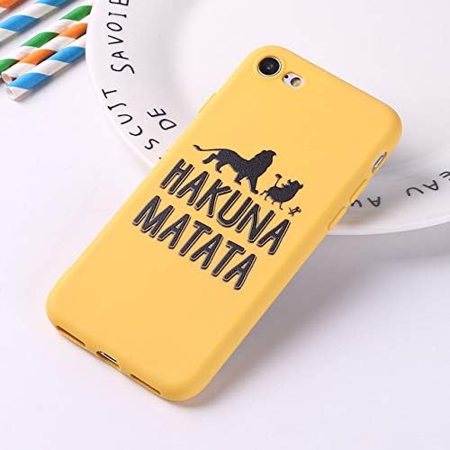 OTADO for iPhone 6S 5S SE 8 8Plus X 7 7Plus XS Max Soft TPU Silicone Matte Case Fundas Coque Cover Lion King Pumba Hakuna Matata
