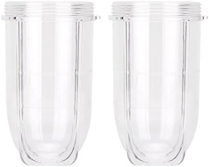 2 Pack Replacement 16 Ounce Tall Jar Cups Combo, Fits Original 250w Magic Bullet Blender Juicer