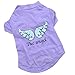 haoricu Pet Clothes, Summer The Angel Vest Cotton Pet Clothing Pet Costume Small Dog Cat Apparel Sleeveless T Shirt (Purple, S)