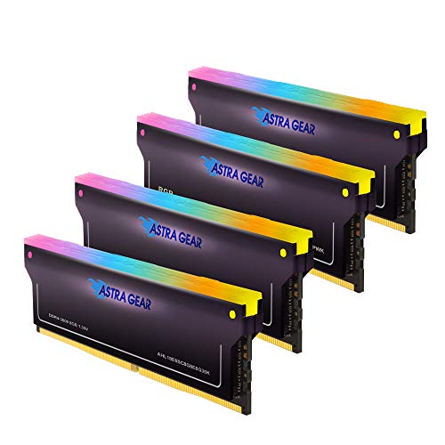 Astra Gear RGB 16GB(8GBx2) 3600MHz(PC4-28800) with 2 Extra RGB Filler kit Gaming Desktop Module ram Upgrade U-dimm (AHL18E6SC8G8E8G36KE)