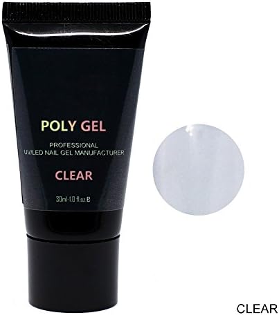 NMKL38 Polygel Nail Builder UV Gel Nail Enhancement 30ML 1oz Clear Nail Extension Gel Nail Enhancement Nail Thickening Tool