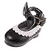 Jili Online Lovely Doll Bow Ankle Belt Shoes Fit for 12'' Blythe Dolls Clothes ACCS Black